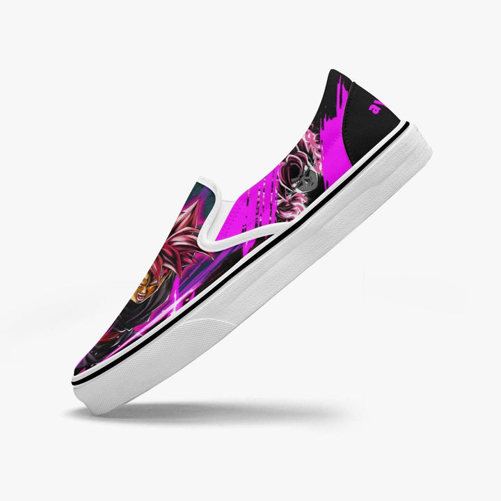 Dragonball Z Goku Black Power Slip Ons Anime Shoes _ Dragonball Z _ Ayuko