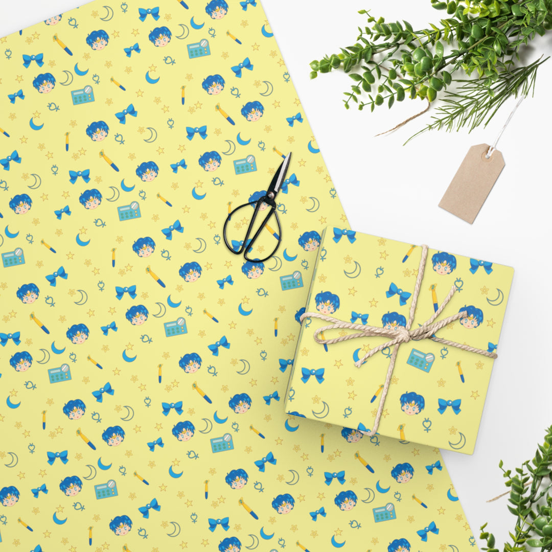 Sailor Moon Sailor Mercury Yellow Wrapping Paper