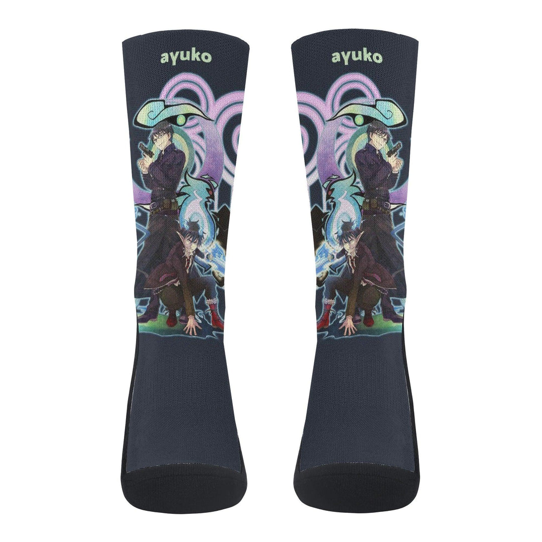 Ao No Exorcist Yukoi And Rin Anime Socks _ Ao No Exorcist _ Ayuko