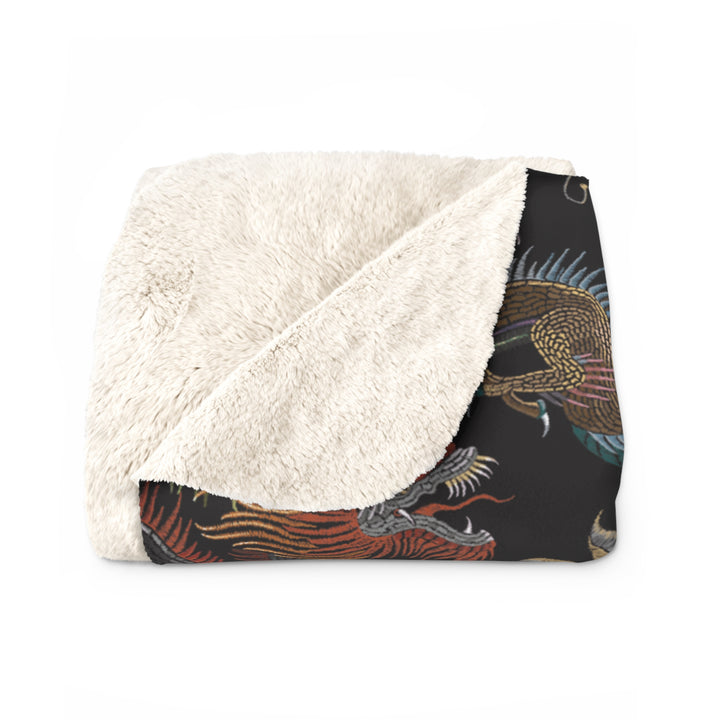 Eastern Style Embroidery Sherpa Fleece Blanket