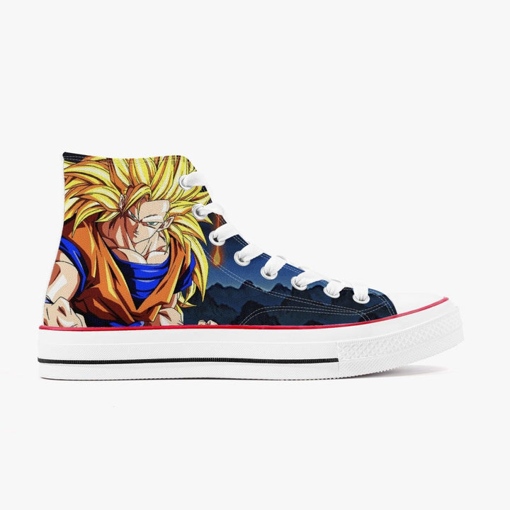 Dragonball Z Super Saiyan 3 Goku A-Star High White Anime Shoes _ Dragonball Z _ Ayuko