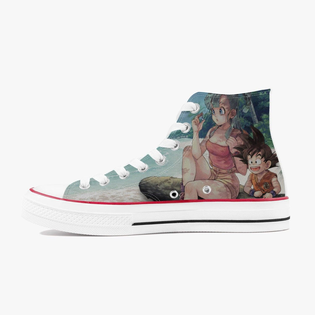 Dragonball Z Bulma and Goku A-Star High White Anime Shoes _ Dragonball Z _ Ayuko