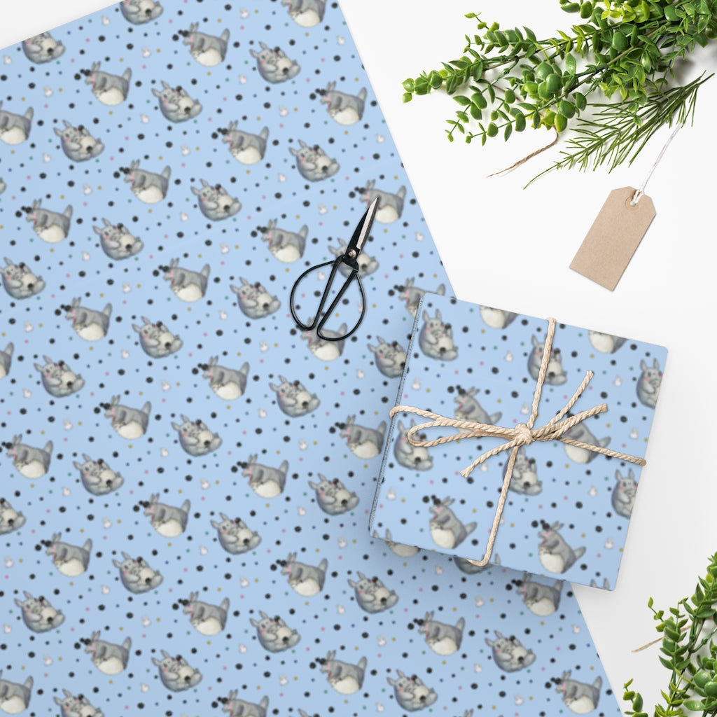 Blue Totoro Wrapping Paper