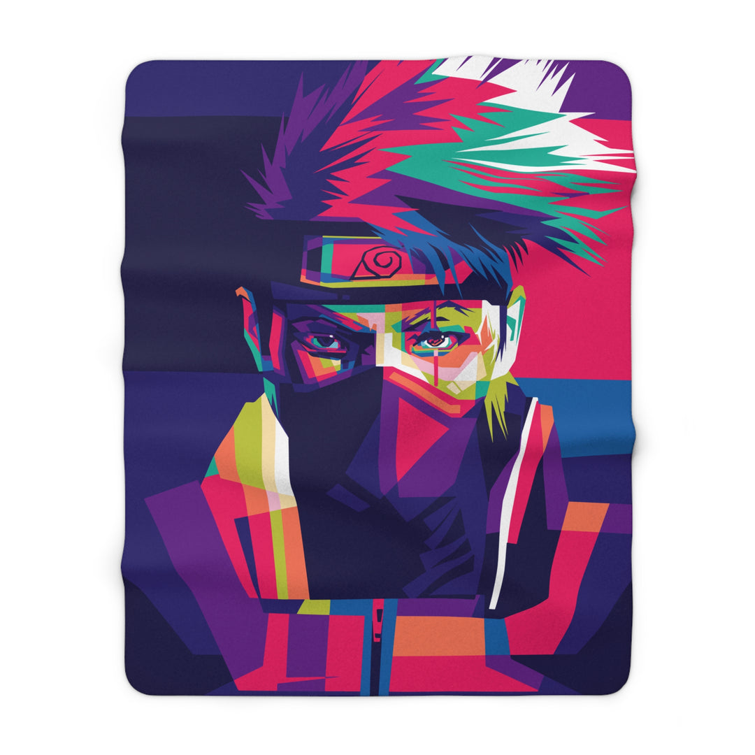 Kakashi Pop Art Sherpa Fleece Blanket