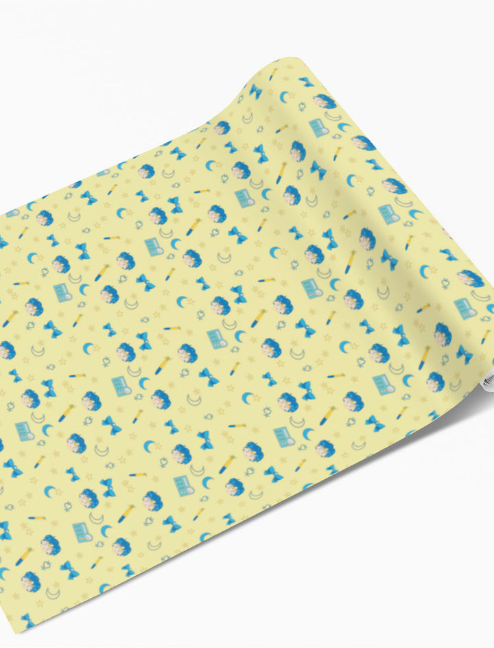 Sailor Moon Sailor Mercury Yellow Wrapping Paper