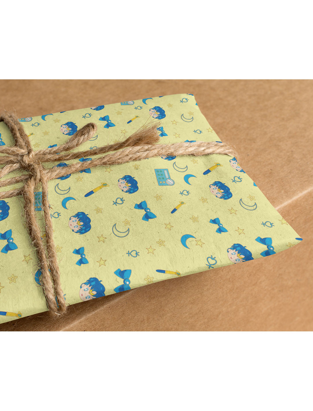 Sailor Moon Sailor Mercury Yellow Wrapping Paper