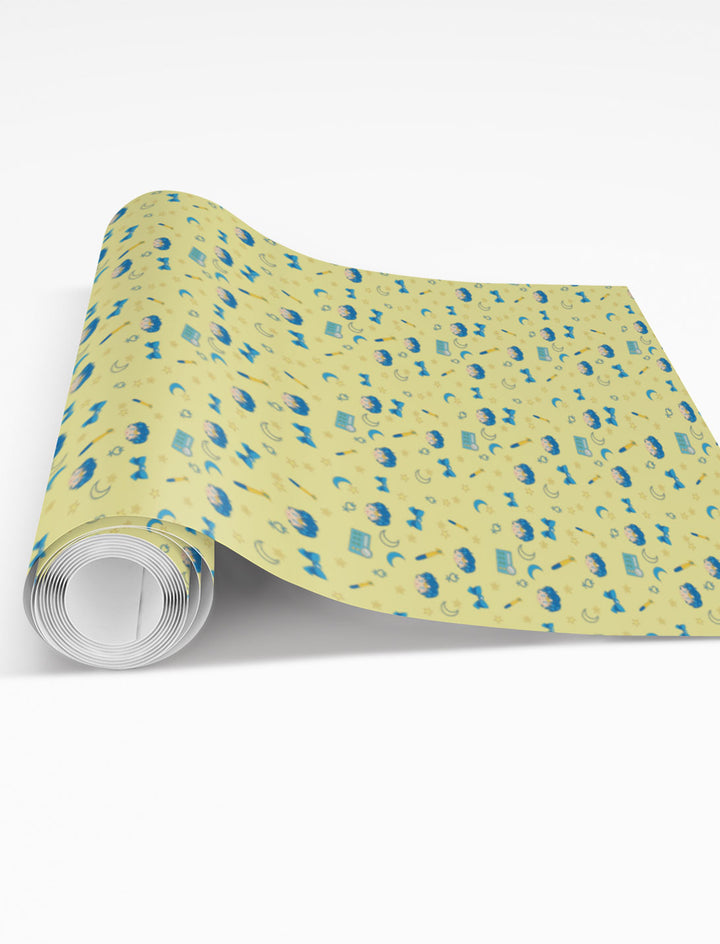 Sailor Moon Sailor Mercury Yellow Wrapping Paper