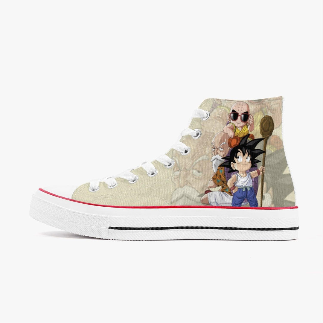 Dragonball Z Goku and Krillin and Ded A-Star High White Anime Shoes _ Dragonball Z _ Ayuko