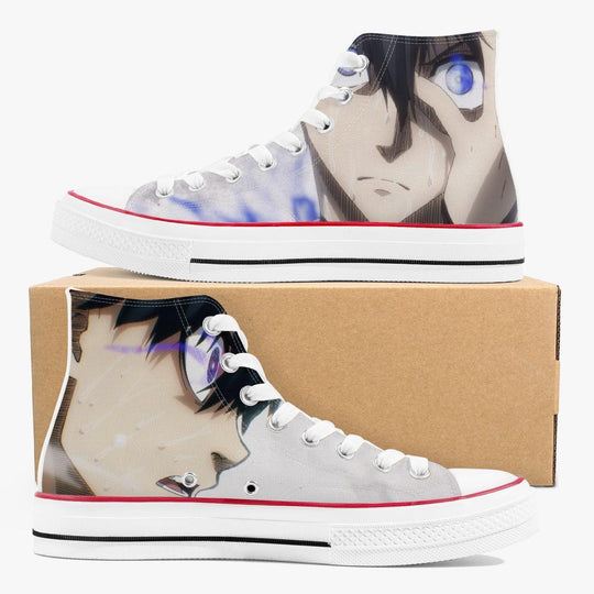 Blue Lock Yoichi Isagi A-Star High White Anime Shoes _ Blue Lock _ Ayuko