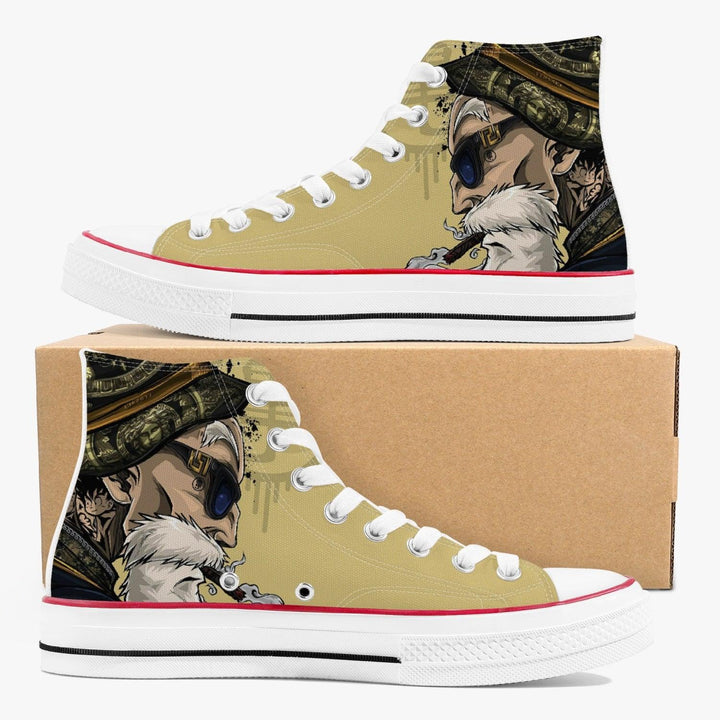 Dragonball Z Master Roshi A-Star High White Anime Shoes _ Dragonball Z _ Ayuko