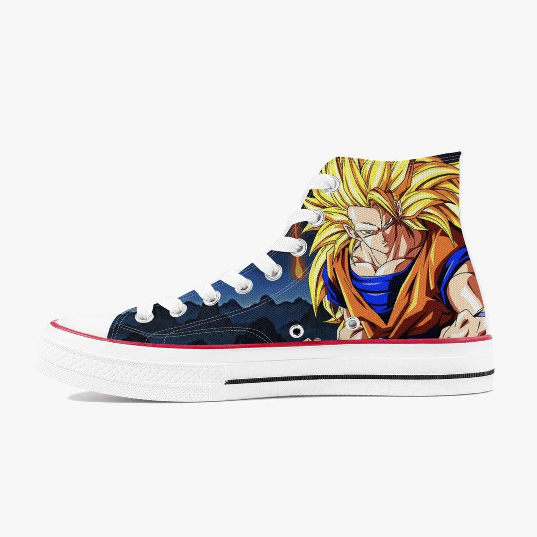 Dragonball Z Super Saiyan 3 Goku A-Star High White Anime Shoes _ Dragonball Z _ Ayuko