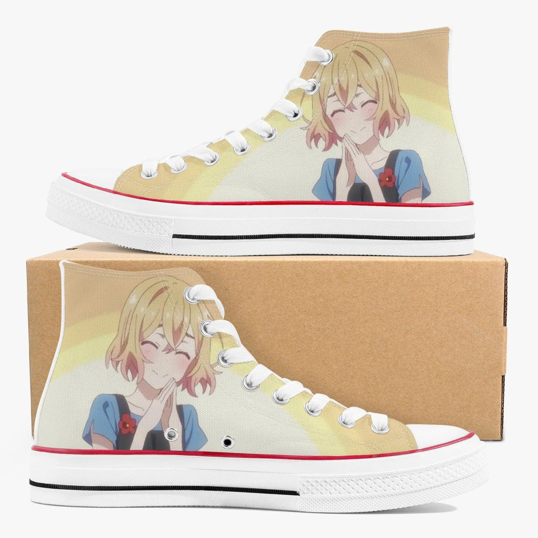 Rent A Girlfriend Mami Nanami A-Star High White Anime Shoes _ Rent A Girlfriend _ Ayuko