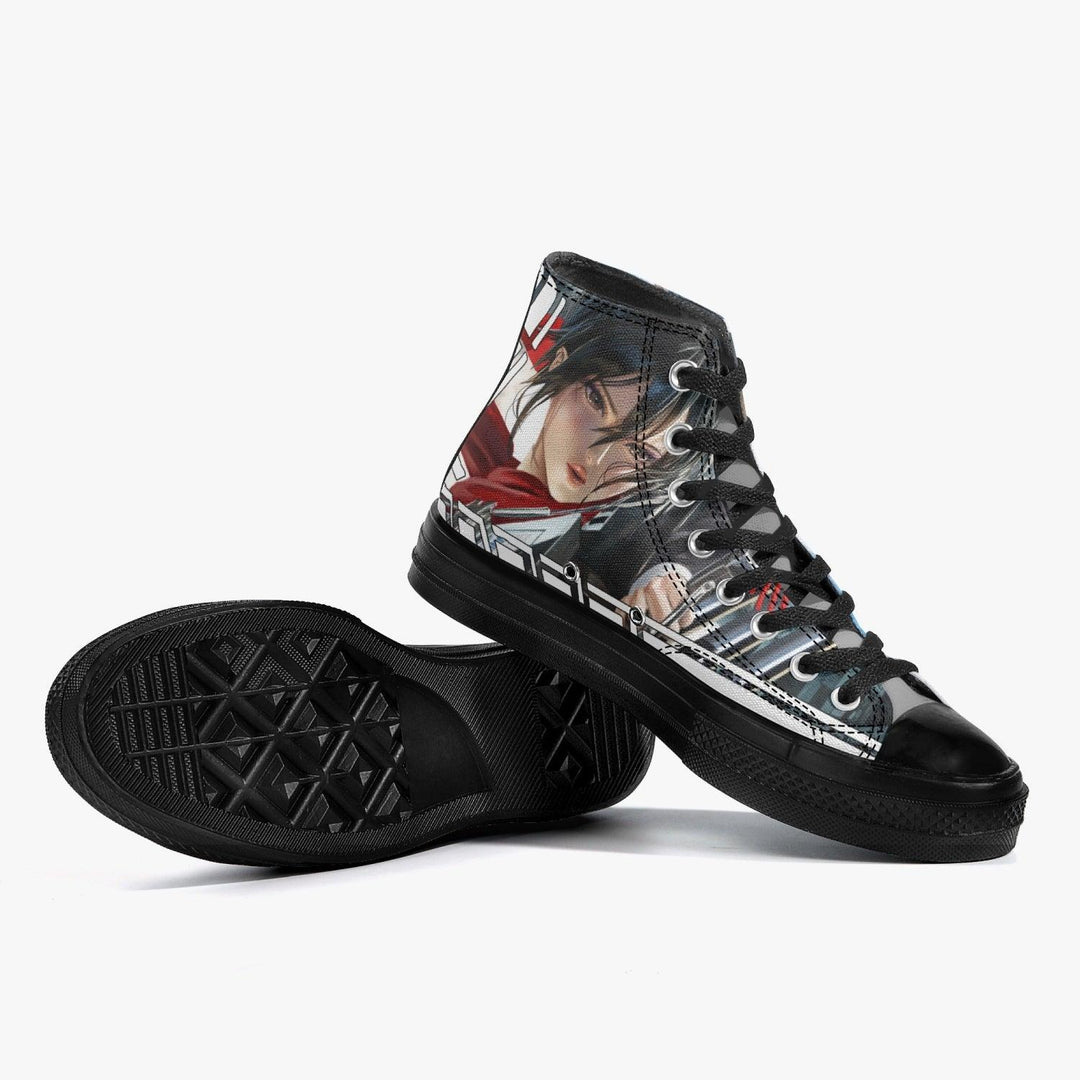 Attack On Titan Mikasa Ackerman A-Star High Anime Shoes _ Attack On Titan _ Ayuko