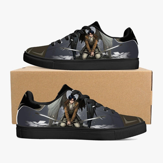 Attack On Titan Levi Ackerman Skate Anime Shoes _ Attack On Titan _ Ayuko