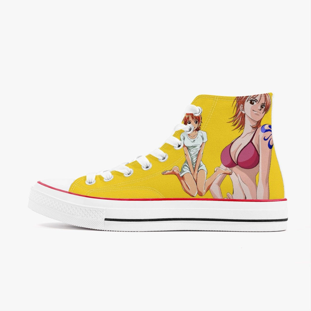 One Piece Nami A-Star High White Anime Shoes _ One Piece _ Ayuko