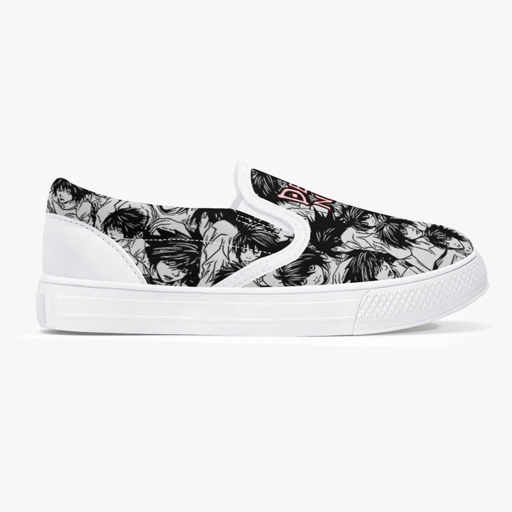 Death Note L Black White Kids Slip Ons Anime Shoes _ Death Note _ Ayuko