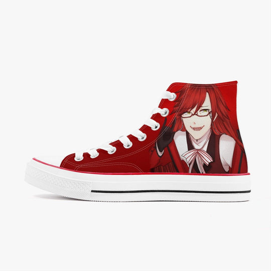 Black Butler Grell Sutcliff A-Star High White Anime Shoes _ Black Butler _ Ayuko