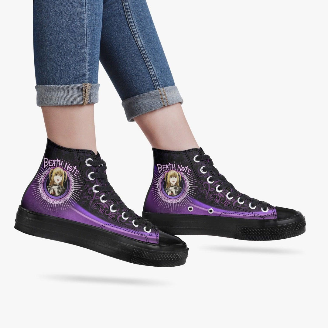 Death Note Misa Purple Black A-Star High Anime Shoes _ Death Note _ Ayuko