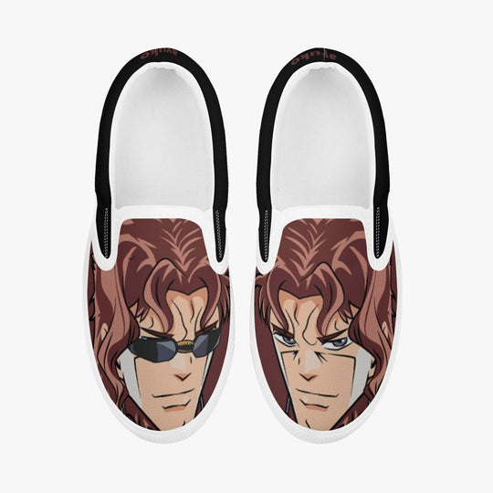 JoJo's Bizarre Adventure Noriaki Kakyoin Kids Slip Ons Anime Shoes _ JoJo's Bizarre Adventure _ Ayuko