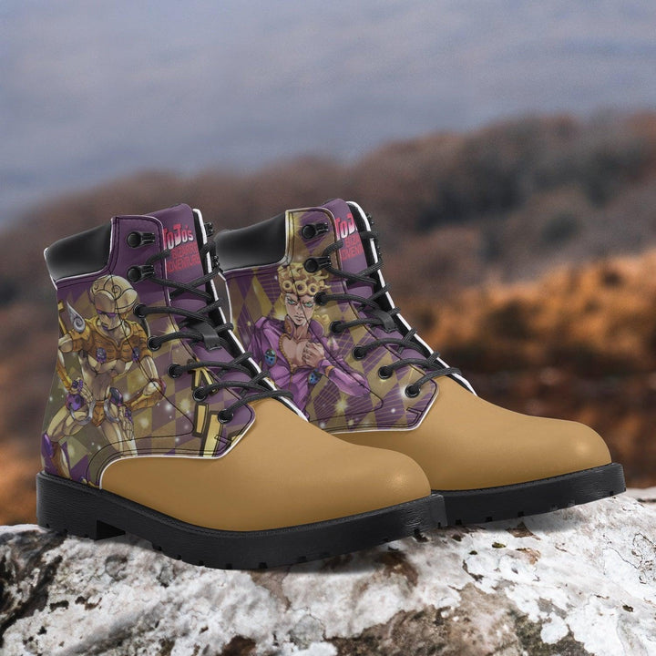 JoJo's Bizarre Adventure Giorno Giovanna All-Season Anime Boots _ JoJo's Bizarre Adventure _ Ayuko