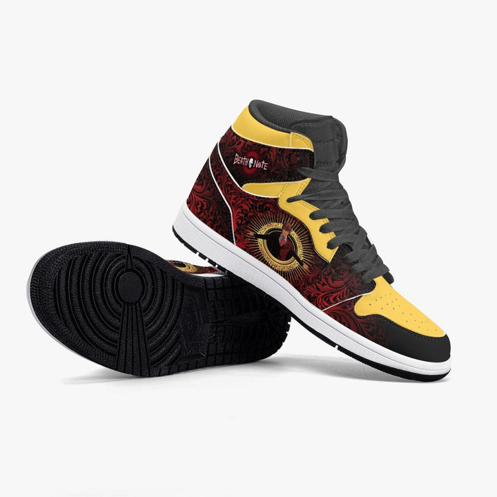 Death Note Light Yagami Red-Yellow JD1 Mid Anime Shoes _ Death Note _ Ayuko