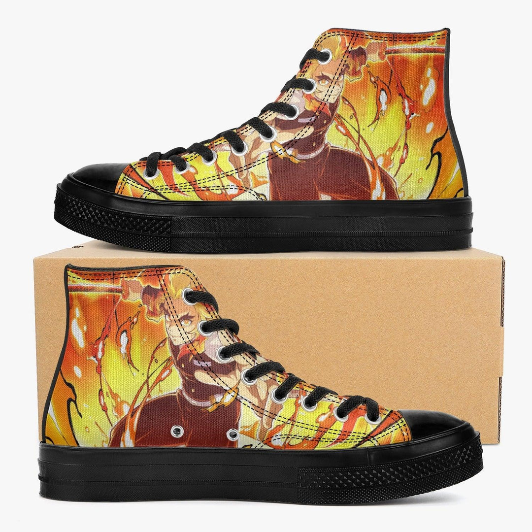 Demon Slayer Kyojuro rengoku A-Star High Anime Shoes _ Demon Slayer _ Ayuko