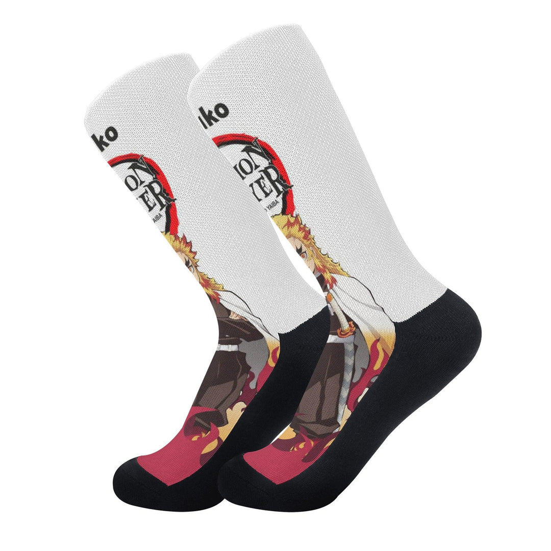 Demon Slayer Rengoku Anime Socks _ Demon Slayer _ Ayuko