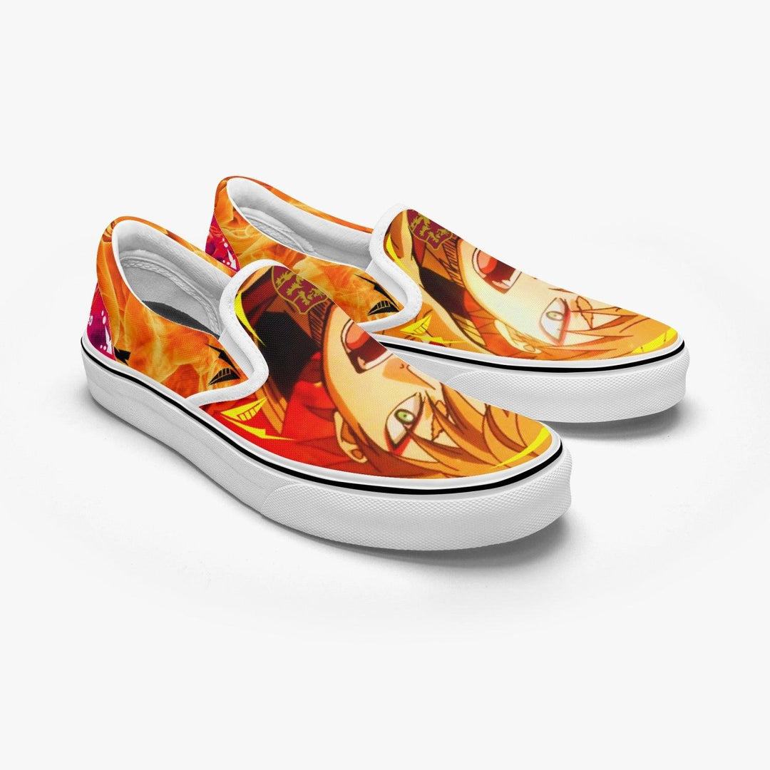 Black Clover Leopold Vermillion Slip Ons Anime Shoes _ Black Clover _ Ayuko