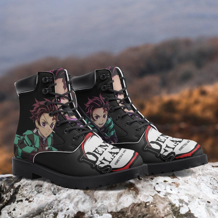 Demon Slayer Tanjiro Kamado Casual Leather Boots Anime Shoes _ Demon Slayer _ Ayuko