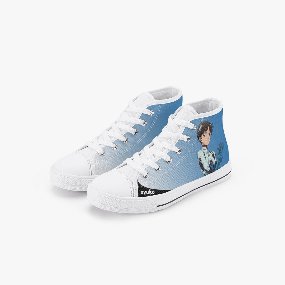 Neon Genesis Evangelion Shinji Ikari Kids A-Star High Anime Shoes _ Neon Genesis Evangelion _ Ayuko