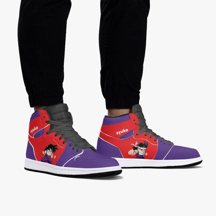 Dragon Ball Z Young Gohan Purple/Red JD1 Mid Anime Shoes _ Dragon Ball Z _ Ayuko