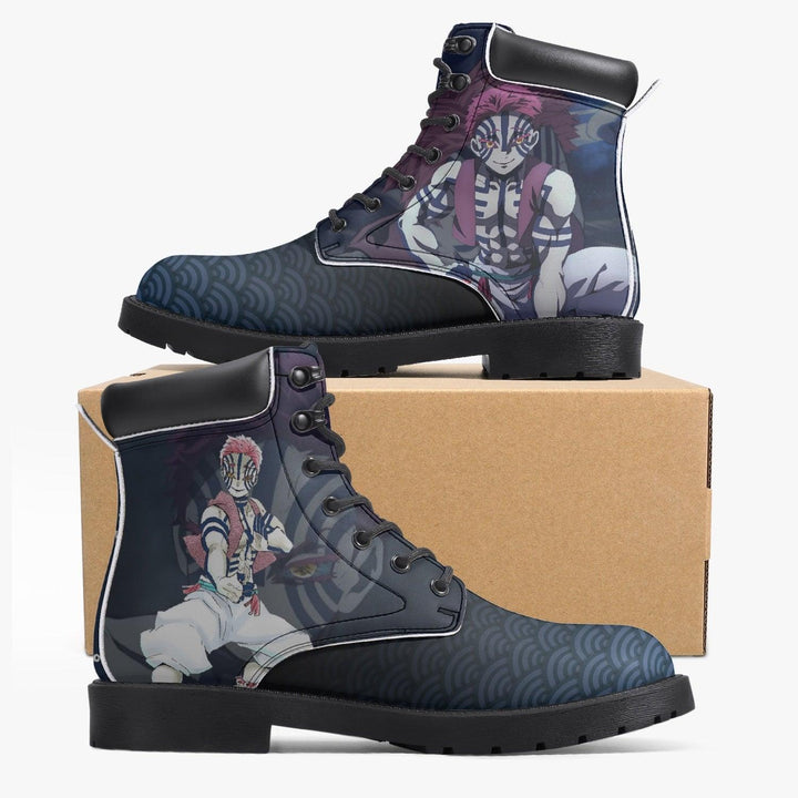 Demon Slayer Akaza Casual Leather Boots Anime Shoes _ Demon Slayer _ Ayuko