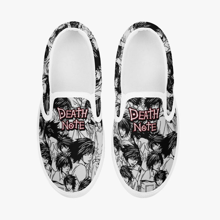 Death Note L Black White Kids Slip Ons Anime Shoes _ Death Note _ Ayuko