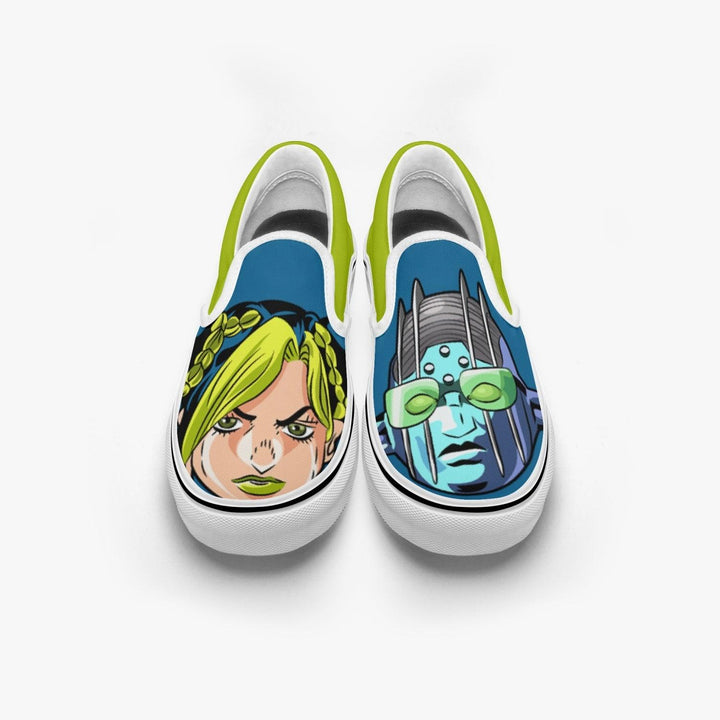 JoJo's Bizarre Adventure Jolyne Kujo Slip Ons Anime Shoes _ JoJo's Bizarre Adventure _ Ayuko