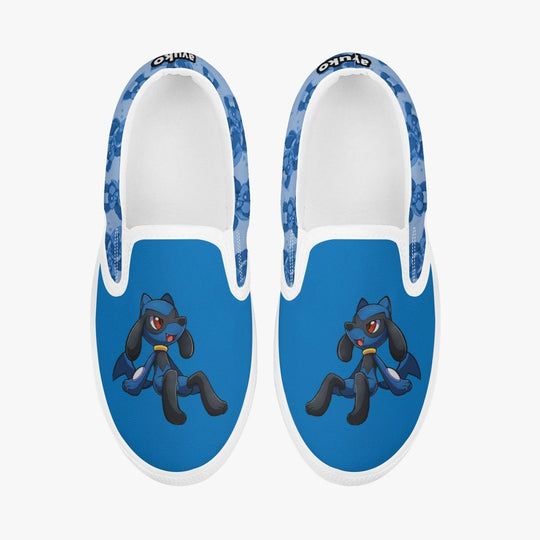 Pokemon Riolu Kids Slip Ons Anime Shoes _ Pokemon _ Ayuko