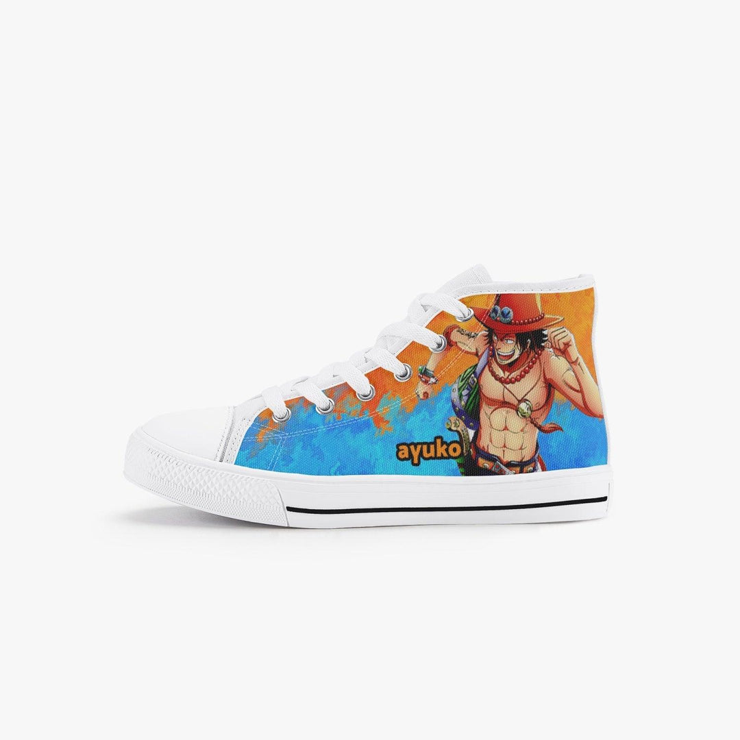 One Piece Portgas Ace Kids A-Star High Anime Shoes _ One Piece _ Ayuko