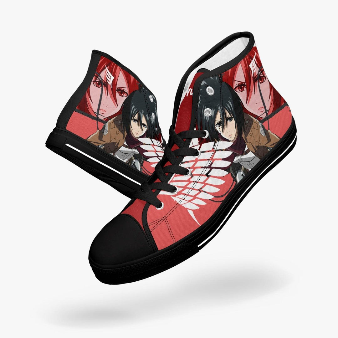 Attack On Titan Mikasa Ackerman A-Star Mid Anime Shoes _ Attack On Titan _ Ayuko