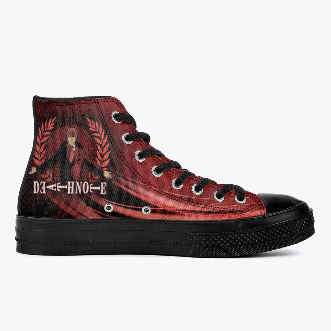 Death Note Kira Red/Black A-Star High Anime Shoes _ Death Note _ Ayuko