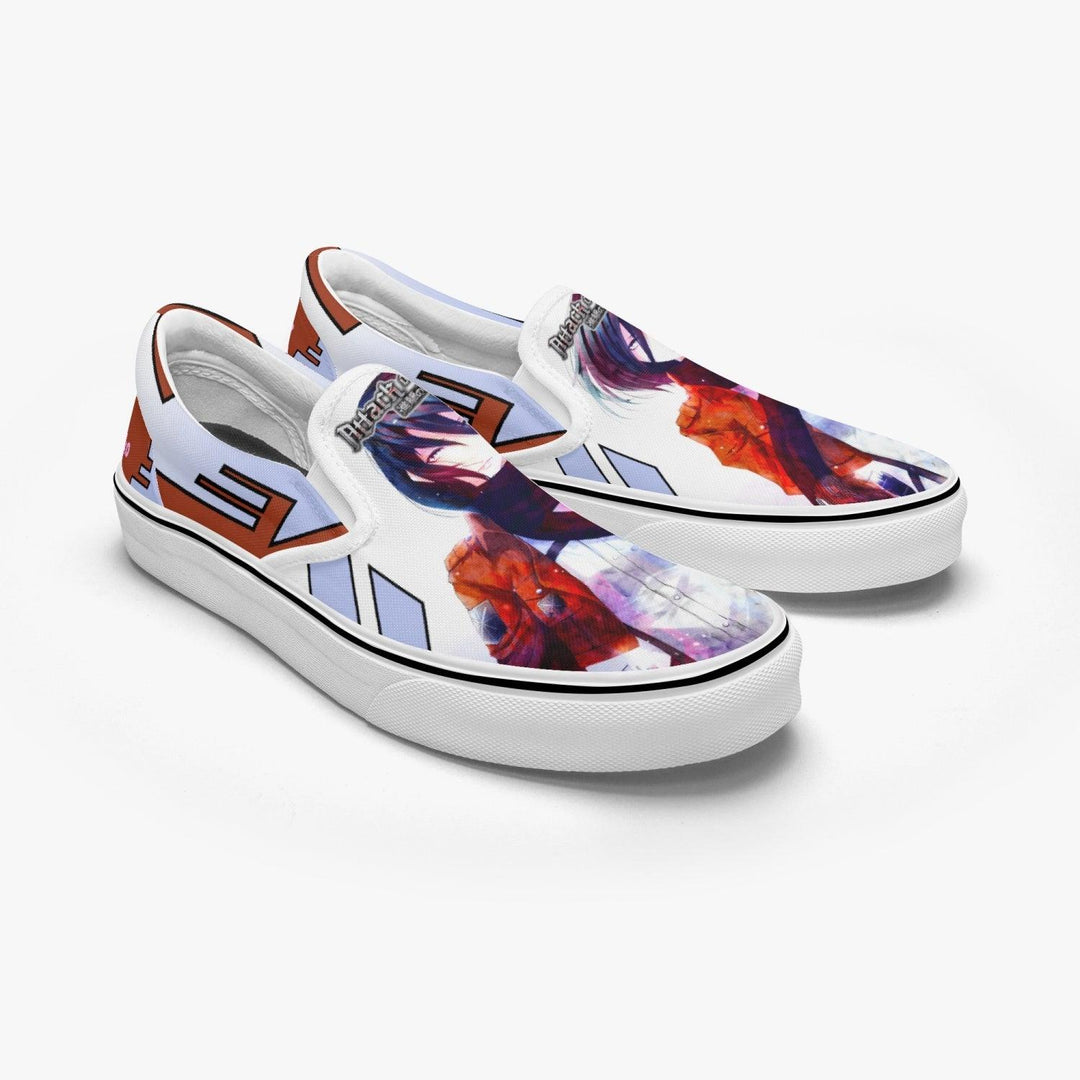 Attack On Titan Mikasa Ackerman Slip Ons Anime Shoes _ Attack On Titan _ Ayuko