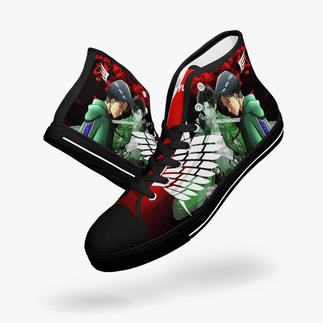 Attack On Titan Levi Ackerman A-Star Mid Anime Shoes _ Attack On Titan _ Ayuko