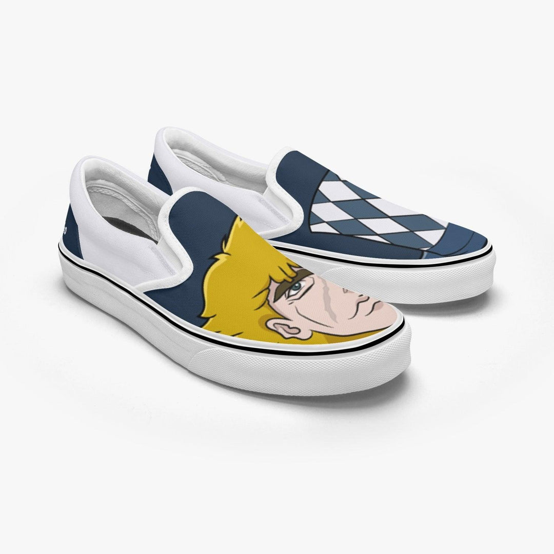 JoJo's Bizarre Adventure Robert E Speedwagon Slip Ons Anime Shoes _ JoJo's Bizarre Adventure _ Ayuko