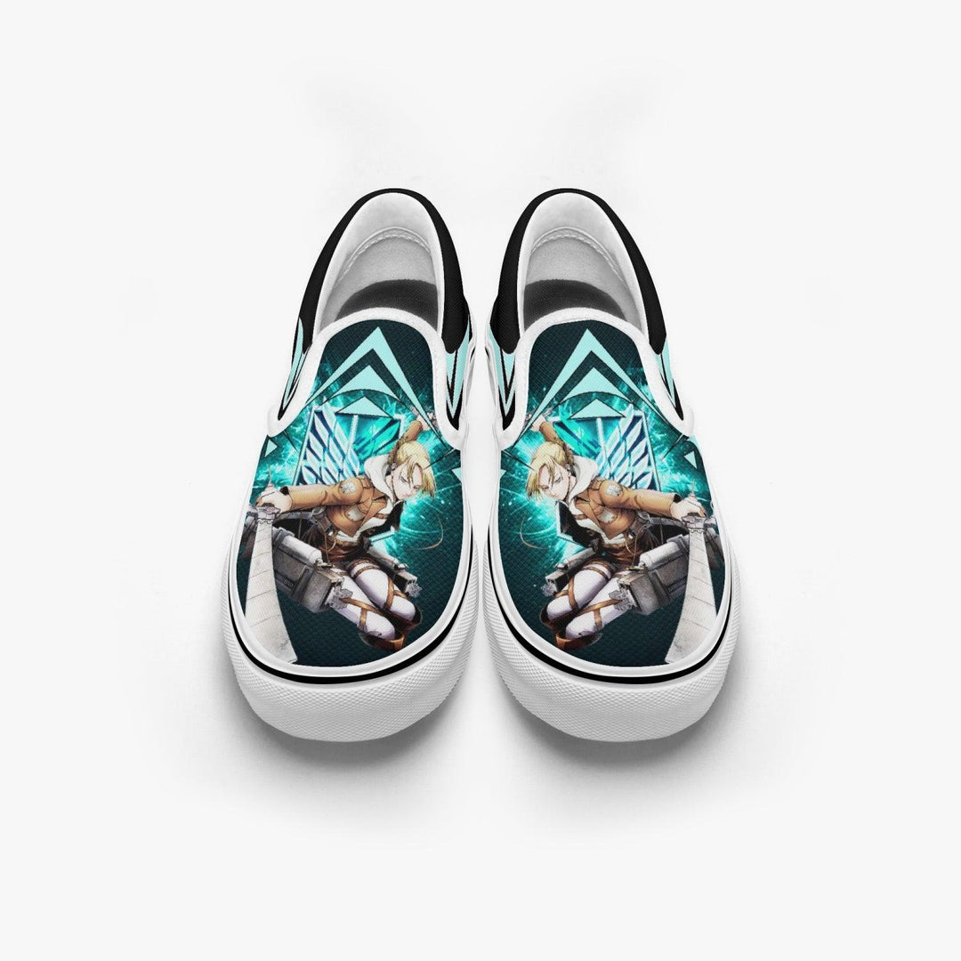 Attack On Titan Annie Leonhart Slip Ons Anime Shoes _ Attack On Titan _ Ayuko