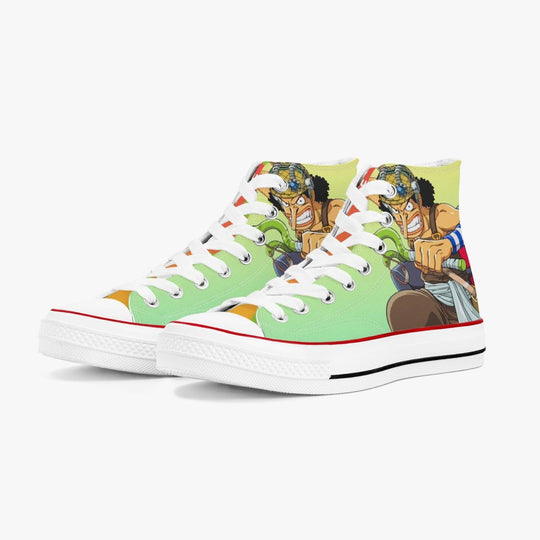 One Piece Usopp A-Star High White Anime Shoes _ One Piece _ Ayuko