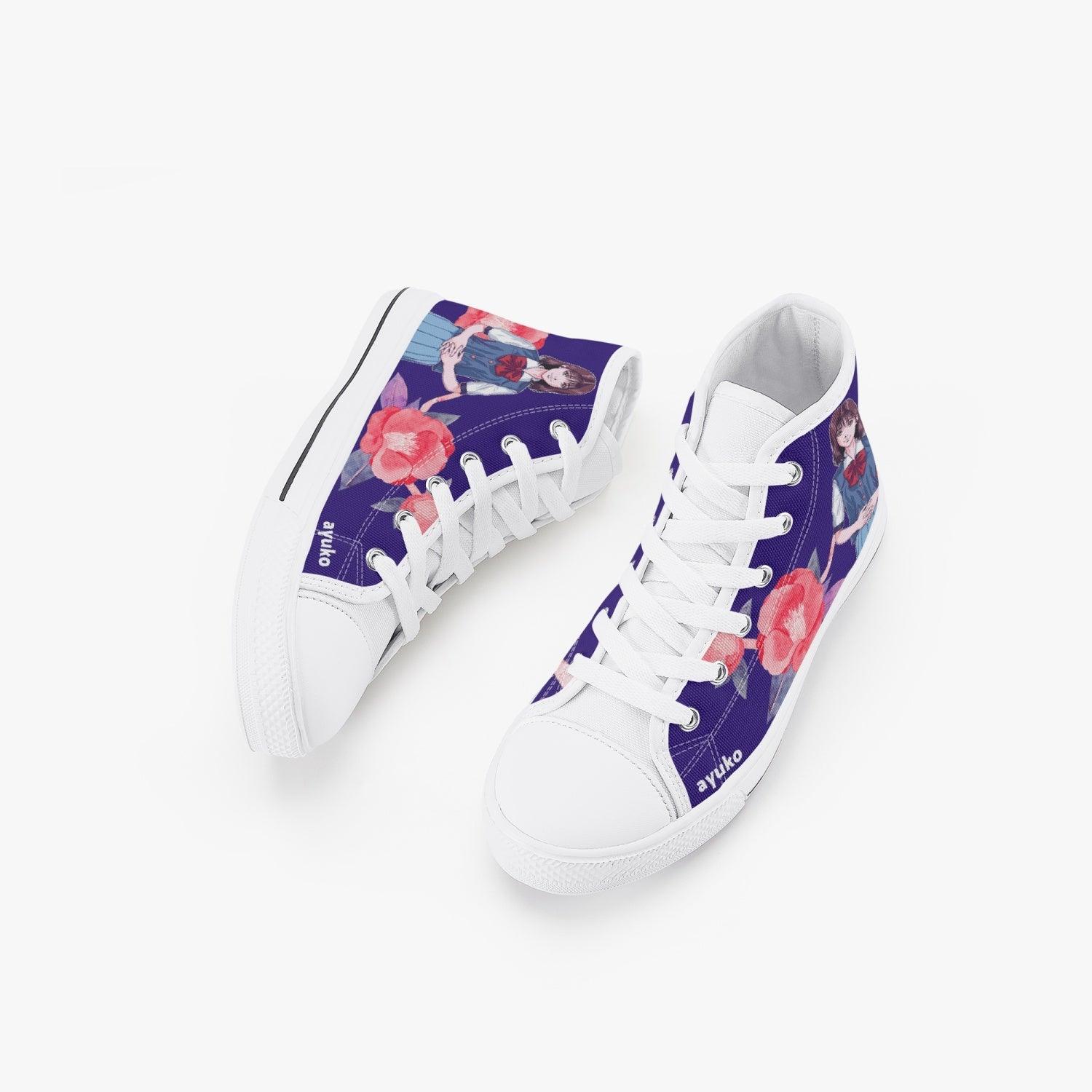 靴 haruko Slam Dunk Haruko Kids A-Star High Anime Shoes - Blue and