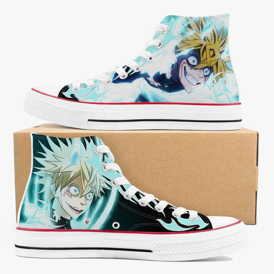 Black Clover Luck Voltia A-Star High White Anime Shoes _ Black Clover _ Ayuko