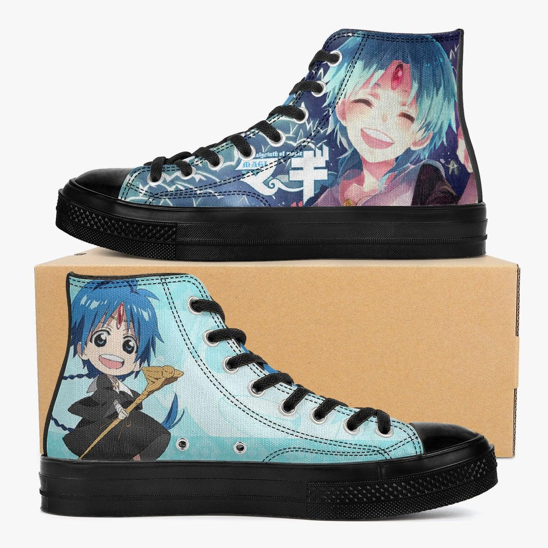 Magi The Labyrinth Of Magic Aladdin A-Star High Black Anime Shoes _ Magi The Labyrinth Of Magic _ Ayuko