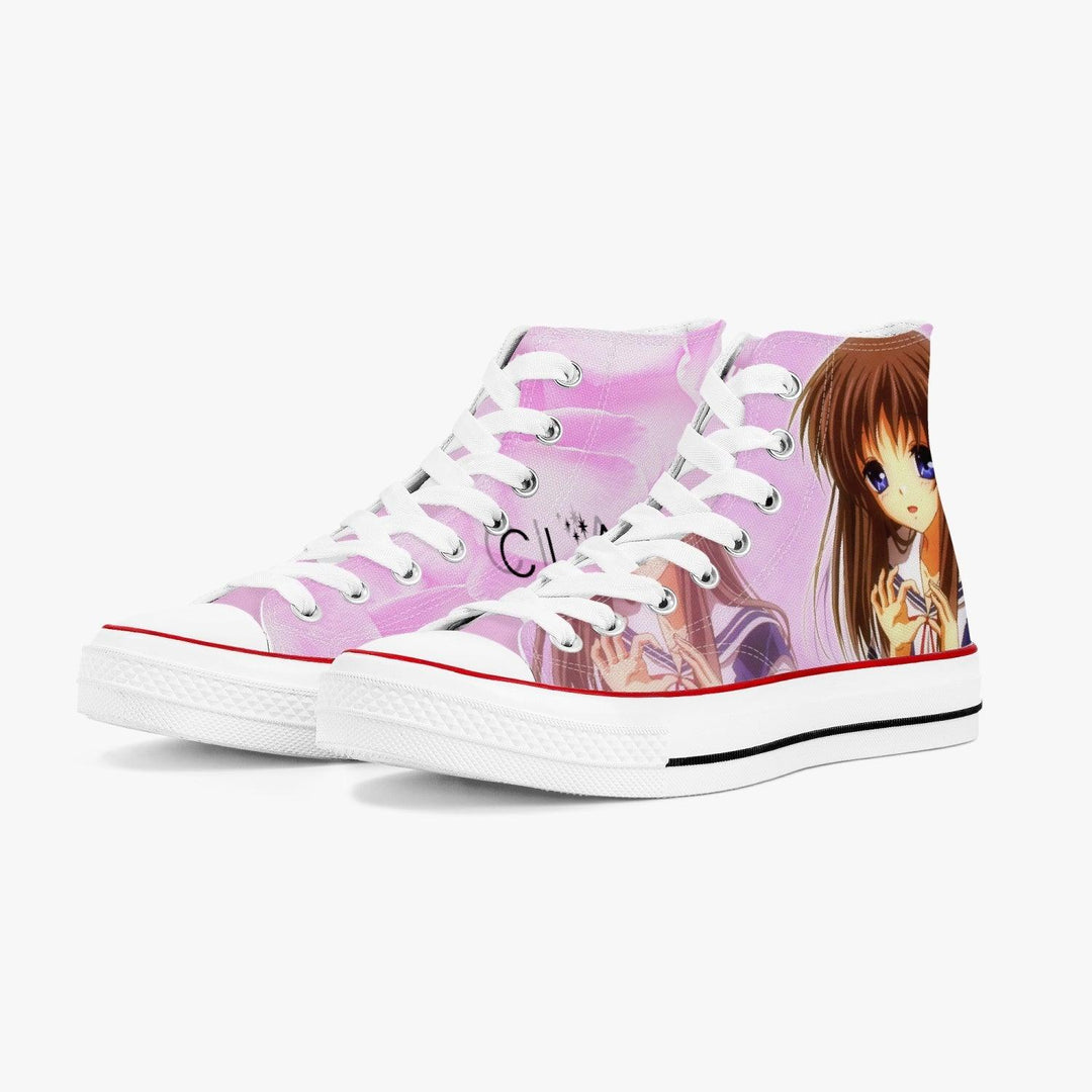 Clannad Nagisa Furukawa A-Star High White Anime Shoes _ Clannad _ Ayuko