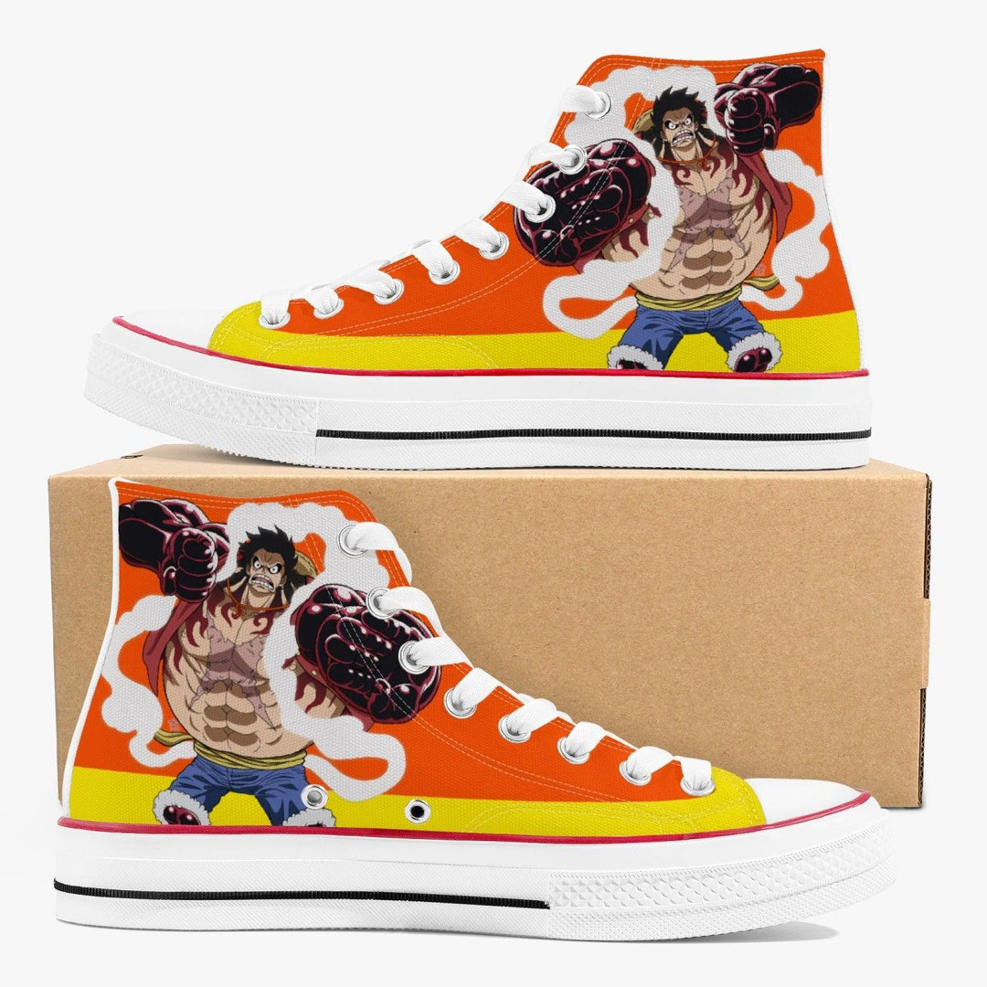 One Piece Luffy Armament Haki A-Star High White Anime Shoes _ One Piece _ Ayuko