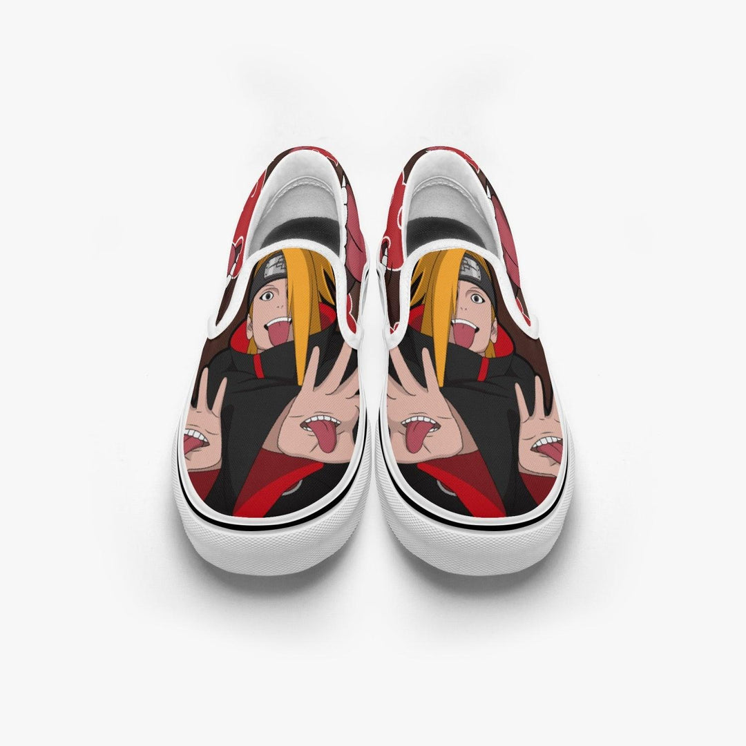 Deidara Naruto Slip Ons - Red & Brown Design for Anime Fans _ Naruto _ Ayuko