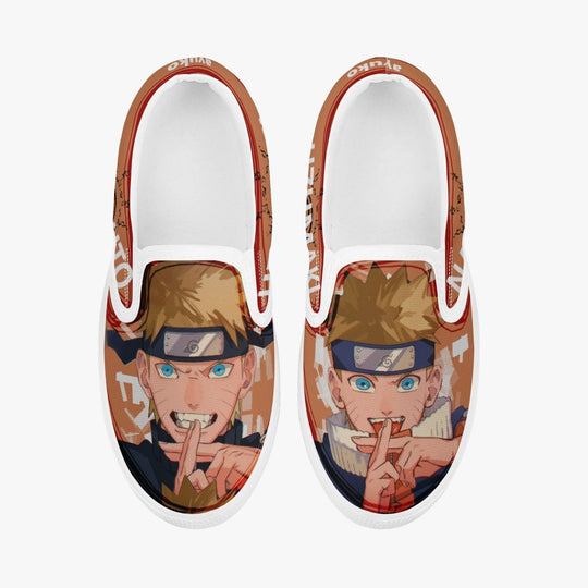 Naruto Shippuden Naruto Kids Slip Ons Anime Shoes _ Naruto _ Ayuko